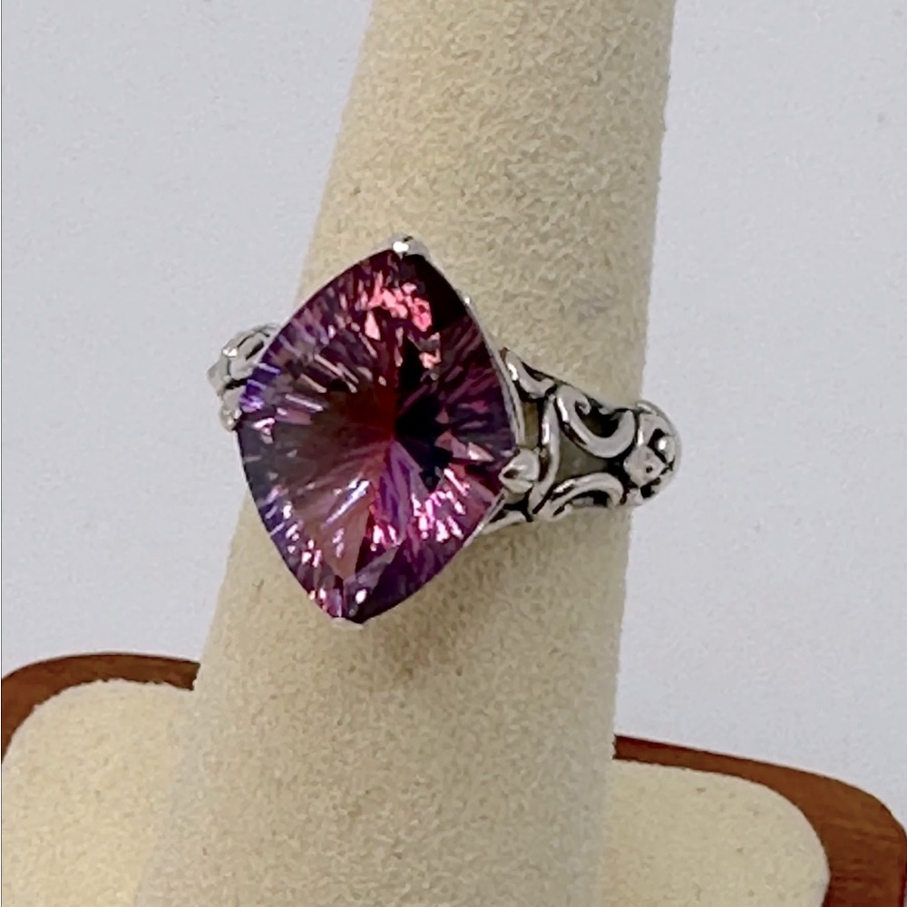 Stunning! Rare 925 Sterling SilverAmetrine 4ct Size 6 Ring